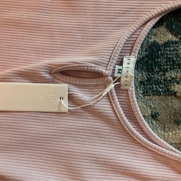 NWT Valencia Ribbed Mini Dress Pink Size Medium, Briavia - Picture 3 of 5